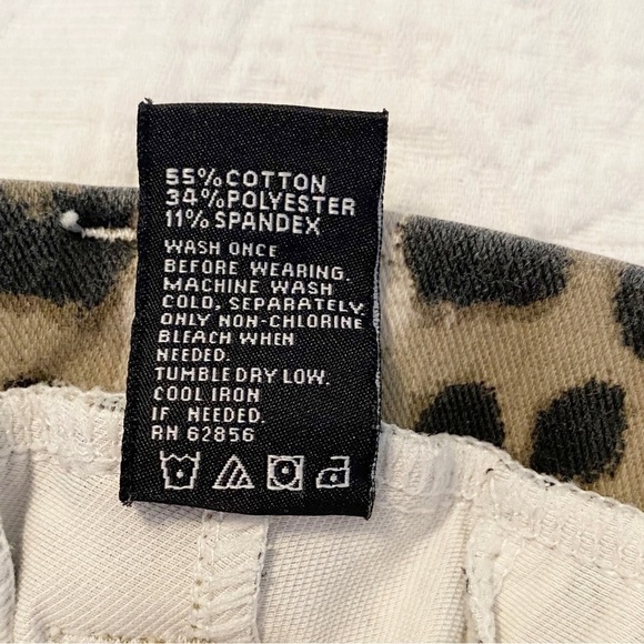 HUE Leopard Print Denim Stretch Leggings Jeggings - Large - Picture 4 of 12